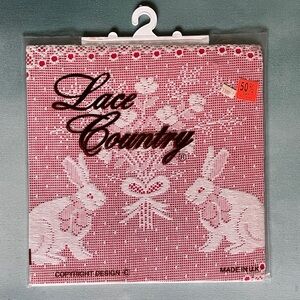 Vintage Off White Lace Country Easter Lace 27" by 36"